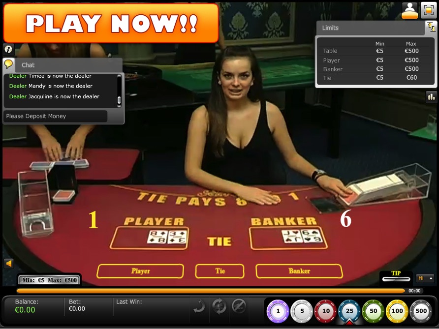 live dealer baccarat online